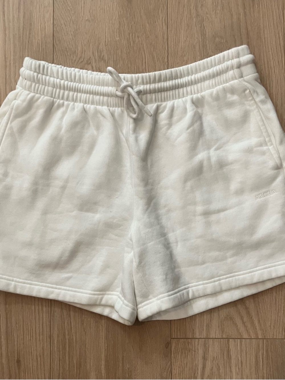 Aritzia White Fleece Athletic Shorts